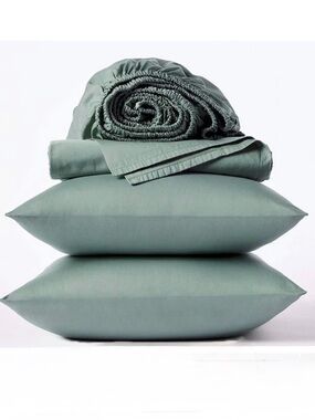 Coyuchi Cloud
Brushed™ Organic Flannel Sheet Set in Cypress New Queen $308 new